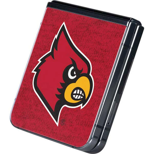 University of Louisville Red Background Galaxy Z Flip5 5G Skin